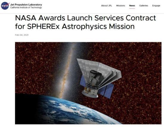 NASAcSpaceXӆSPHEREx̫hRĿl(f)΄(w)ĺͬSPHERExĿýtLȫյ؈Dԓ΄(w)2024ꆢӡDƬԴҺպ־W(wng)վ؈D