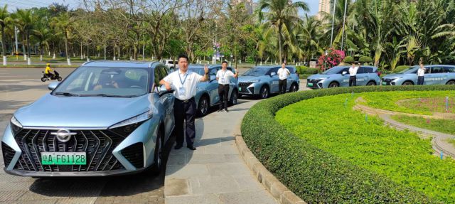 海馬氫燃料電池汽車7X-H助力消博會。海馬汽車供圖